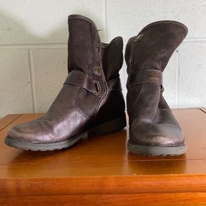 Bare traps brown leather ankle boots sz 8